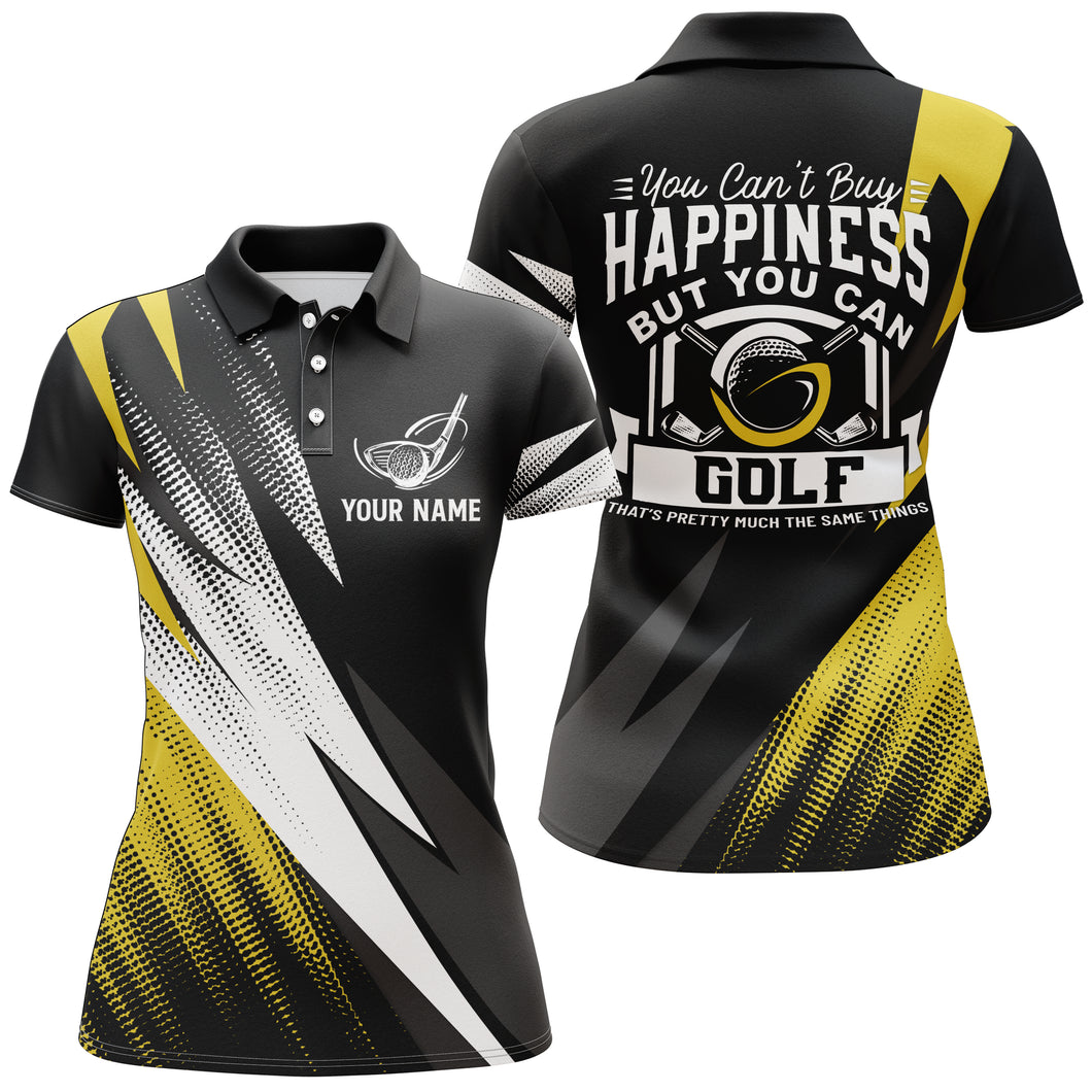 Womens Yellow Golf Polo Shirts, Personalized Golf Shirts For Ladies, Cool Golf Gifts For Her LDT0169