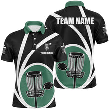 Load image into Gallery viewer, Customized Black Green Mens Disc Golf Polo Shirts Cool Disc Golf Shirt For Team Golf Gifts LDT0744