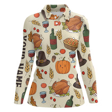 Load image into Gallery viewer, Turkey Thanksgiving Golf Polo Shirt Autumn Seamless Custom Golf Shirts For Women Golf Gifts LDT0880