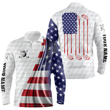 Load image into Gallery viewer, 3D American Flag Mens Golf Polo Shirts Customized Patriotic Golf Tops For Men Golfing Gifts LDT1071