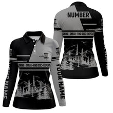 Load image into Gallery viewer, Disc Golf Swing Swear Find Disc Repeat Custom Name And Number Disc Golf Shirts For Women LDT0288