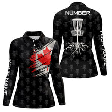 Load image into Gallery viewer, Disc Golf Pattern Canada Flag Basket Tree Customized Patriotic Disc Golf Shirts For Women LDT0286