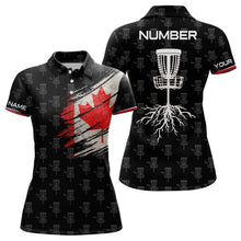 Load image into Gallery viewer, Disc Golf Pattern Canada Flag Basket Tree Customized Patriotic Disc Golf Shirts For Women LDT0286
