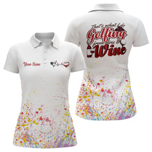 Load image into Gallery viewer, Multicolor Paint Golf Wine Polo Shirt Custom Golf Shirts For Ladies Golf Gifts For Wine Lover LDT0916