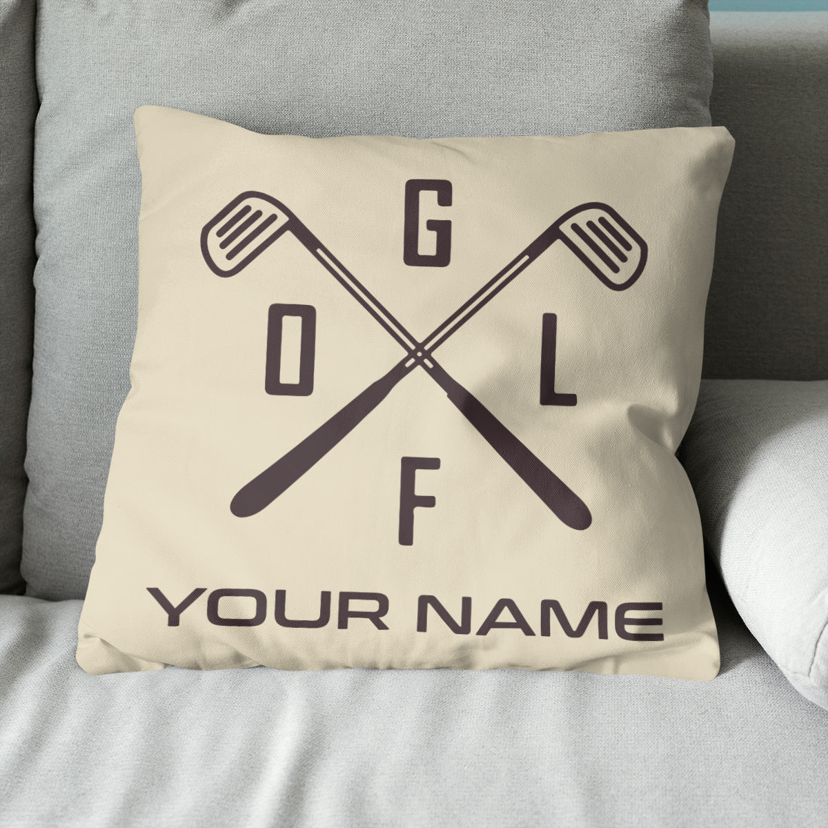 Retro Cross Golf Clubs Custom Pillow Personalized Golf Gifts For Golfer LDT1128