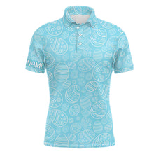 Load image into Gallery viewer, Blue Easter Eggs Mens Golf Polo Shirts Custom Easter Day Funny Golf Tops For Men Golfing Gifts LDT1337