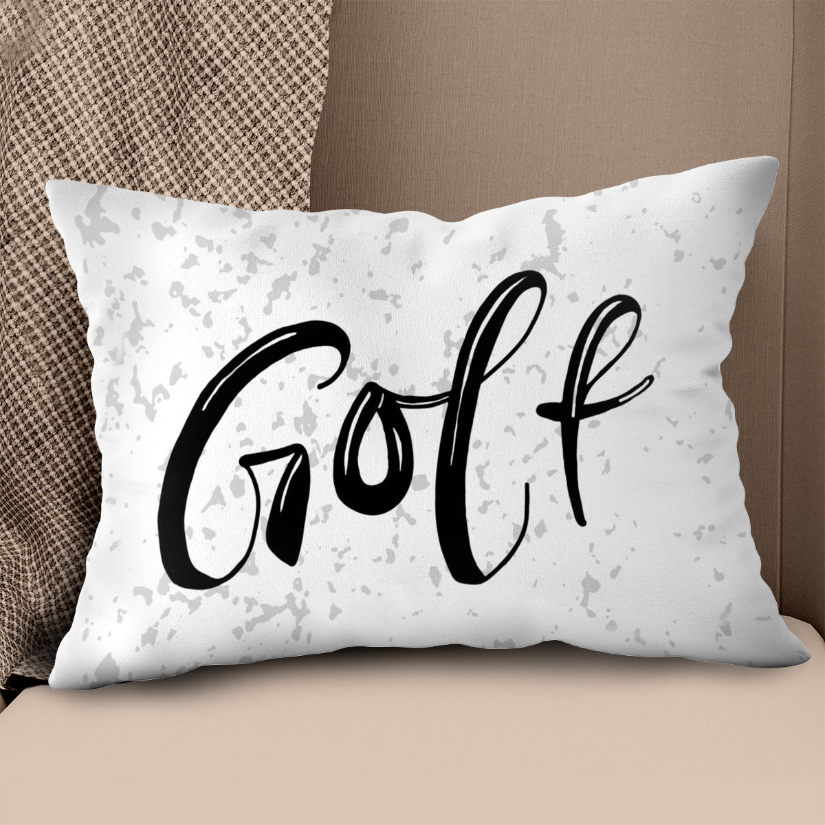 Black And White Golf Throw Pillow Cool Golf Gifts For Golfer LDT1206