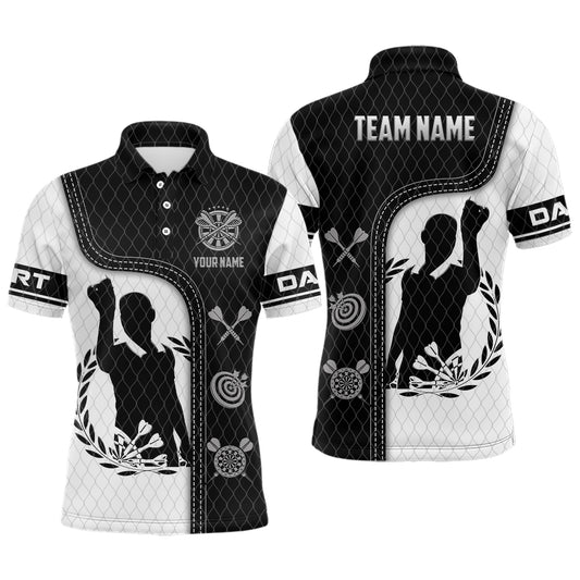 Black White 3D All Over Print Mens Darts Jersey Shirt Personalized Shirts For Darts Player LDT0994