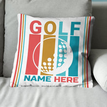 Load image into Gallery viewer, Multicolor Golf Ball Custom Pillow Personalized Golf Gifts For Golfer LDT1209
