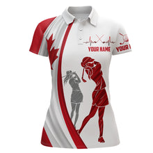 Load image into Gallery viewer, Canada Flag Womens Golf Polo Shirts Custom Patriotic Golf Shirts For Women Golfing Gifts LDT1425