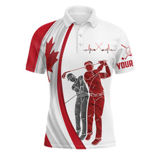 Load image into Gallery viewer, Canada Flag 1st of July Mens Golf Polo Shirts Custom Patriotic Golf Shirts For Men Golfing Gifts LDT1425