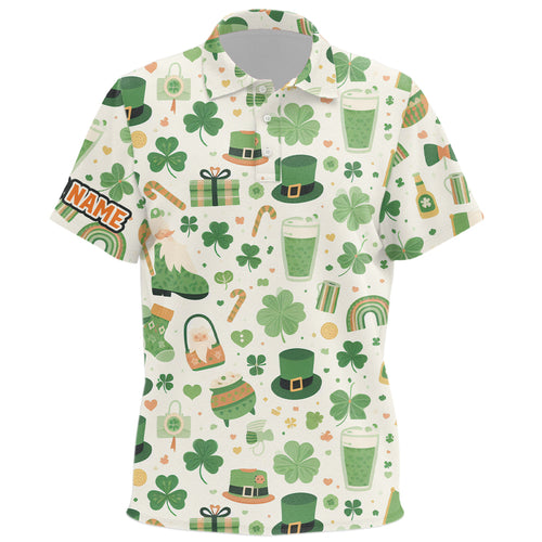 St Patrick Day Seamless Kids Golf Polo Shirts Custom Green Golf Shirts For Kid Golf Gifts LDT1313