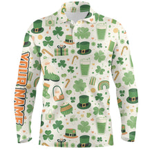 Load image into Gallery viewer, St Patrick Day Seamless Mens Golf Polo Shirts Custom Green Golf Shirts For Men Golf Gifts LDT1313