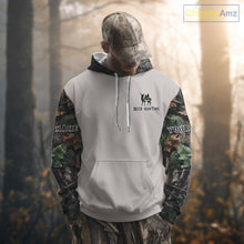 Load image into Gallery viewer, Deer Hunting American Flag Camo Hoodie, Long Sleeve Shirt – Buck Head Graphic NHT01