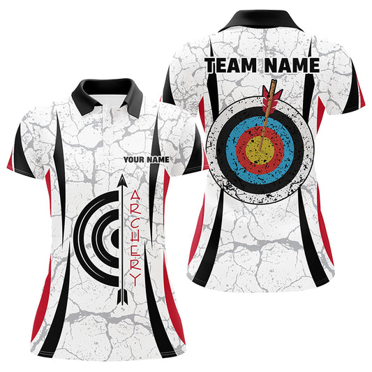 Personalized Retro Target Archery Polo Shirts For Women Archery Jerseys Custom Archery Team Shirts VHM1139