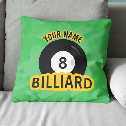 Personalized Green 8 Ball Billiards Pillow Custom Gifts For Pool Players VHM0844