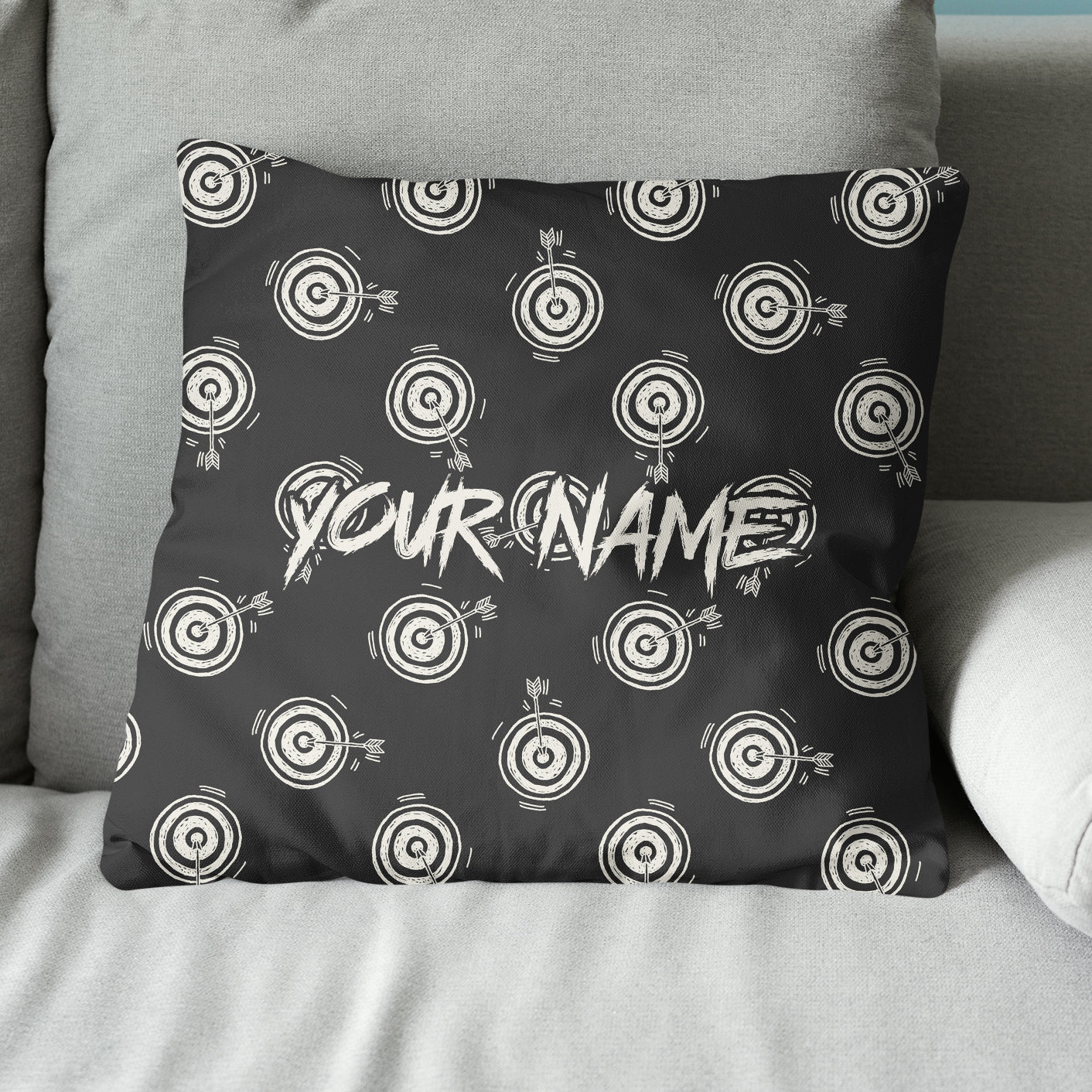 Personalized Black Doodle Archery Pillow Custom Gifts For Archery Lovers VHM0874