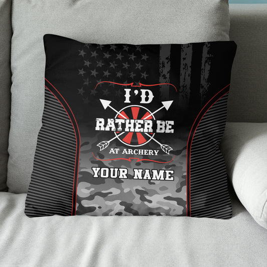 Personalized Camouflage US Flag Archery Pillow Custom Archery Gift Ideas VHM0868