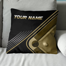 Load image into Gallery viewer, Personalized Yellow Table Billiards Pillow Custom Gifts For Pool Players VHM0861