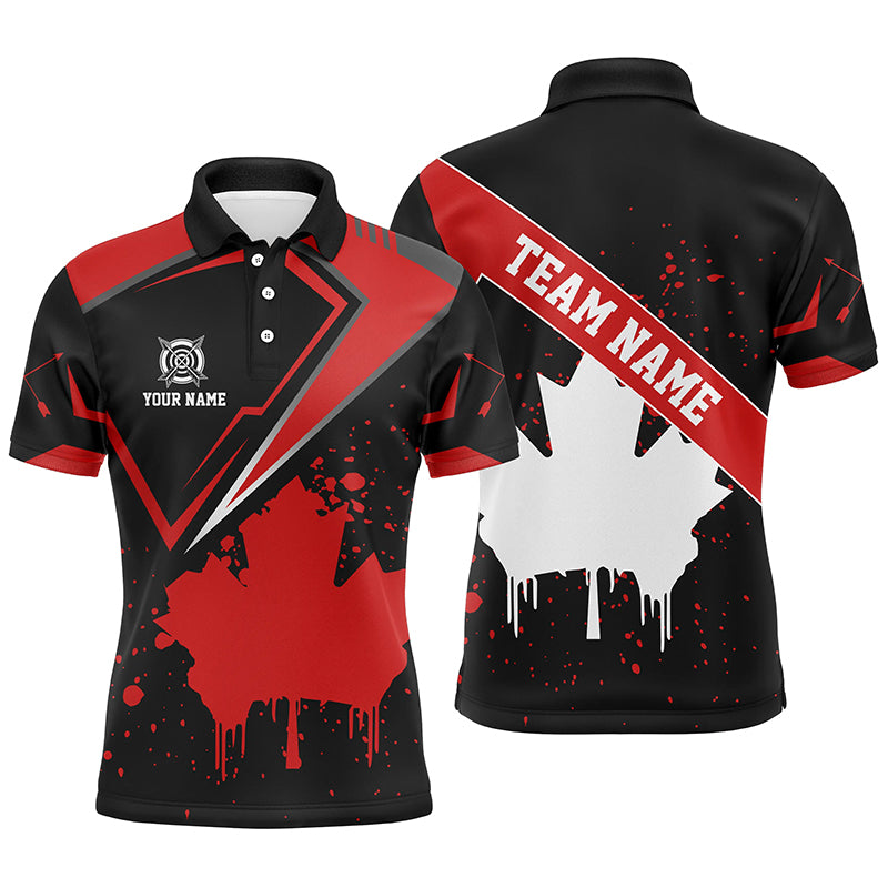 Personalized Archery Canada  Leaf Vintage Style Men Polo Shirts Custom Canada Archery Shirts TDM0711