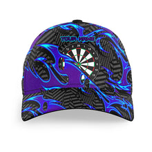 Load image into Gallery viewer, Black Purple Blue Dartboards Darts Hats Gifts For Dart Player Custom Name 3D Baseball Darts Caps TDM3528