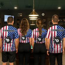 Load image into Gallery viewer, Funny Break 8 Ball Pool Billiard Shirt For Women Custom American Flag Pool Jersey Team Polo, 1/4 Zip TDM6036