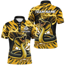 Load image into Gallery viewer, Personalized Yellow Black Snakes 3D Printed Darts Shirts For Men, Thunder Lightning Darts Jerseys TDM2185