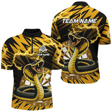 Load image into Gallery viewer, Personalized Yellow Black Snakes 3D Printed Darts Shirts For Men, Thunder Lightning Darts Jerseys TDM2185