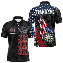 Load image into Gallery viewer, Personalized American Flag Dartboard Waving Men Darts Shirts Custom Patriotic Darts Team Jerseys TDM3403