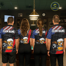 Load image into Gallery viewer, Funny Beer US Flag 8 Ball Pool Billiard Shirt For Women Custom Billiard Team Jersey Polo &amp; 1/4 Zip TDM6047