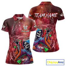 Load image into Gallery viewer, Grim Reaper Red Galaxy Funny Dart Shirts For Women Custom Darts Jerseys Outfit, Darts Gifts TDM3880