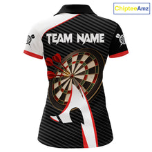 Load image into Gallery viewer, Personalized Darts Polo &amp; Quater Zip For Women Custom Darts Tournament Team Jersey |Red TDM6067