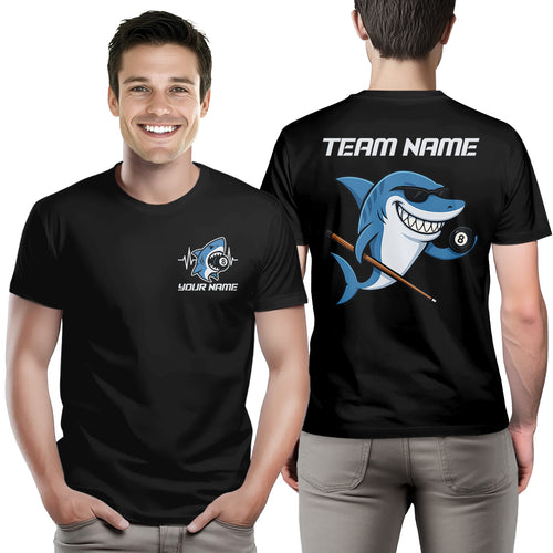 Custom Shark 8 Ball Billiard T-Shirts For Pool Player, Pool Team Shirts, Billiard Lover Shirts TDM3976