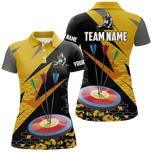 Personalized 3d Archery Arrows Polo Shirts For Women Custom Hunting Bow Archery Jerseys Shirts TDM0557
