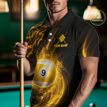 Load image into Gallery viewer, Personalized Lightning 9 Ball Billiard Shirt For Men, 9 Ball Pool Team Jersey Polo &amp; 1/4 Zip TDM5924