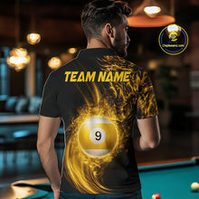 Load image into Gallery viewer, Personalized Lightning 9 Ball Billiard Shirt For Men, 9 Ball Pool Team Jersey Polo &amp; 1/4 Zip TDM5924