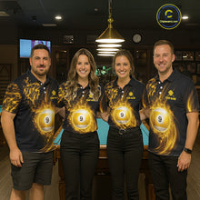 Load image into Gallery viewer, Personalized Lightning 9 Ball Billiard Shirt For Men, 9 Ball Pool Team Jersey Polo &amp; 1/4 Zip TDM5924