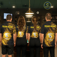 Load image into Gallery viewer, Personalized Lightning 9 Ball Billiard Shirt For Men, 9 Ball Pool Team Jersey Polo &amp; 1/4 Zip TDM5924
