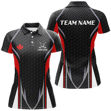 Load image into Gallery viewer, Womens Golf Polo Shirts Canada Flag Custom Golf Shirts For Women, Patriotic Canadian Flag Golf Tops TDM1816
