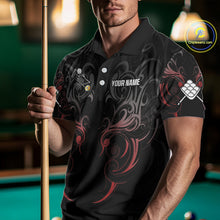 Load image into Gallery viewer, Personalized 9 Ball Tribal Billiard Shirts For Men Custom Grim Reaper 9 Ball Pool Team Jerseys TDM4184
