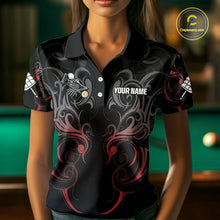 Load image into Gallery viewer, Personalized 9 Ball Tribal Billiard Shirts For Women Custom Grim Reaper 9 Ball Pool Team Jerseys TDM4184