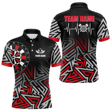 Load image into Gallery viewer, Personalized Darts Heartbeat Zig-Zag Pattern Custom Dart Shirts For Men, Dart Team Jerseys | Red TDM3228