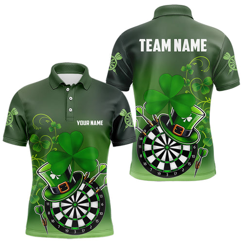 Green Luckiest Shamrock 3D Dartboard Men Dart Shirts Custom St Patrick Day Dart Shirts Team Jerseys TDM3570