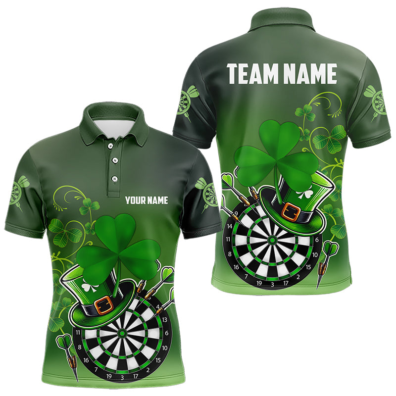 Green Luckiest Shamrock 3D Dartboard Men Dart Shirts Custom St Patrick Day Dart Shirts Team Jerseys TDM3570