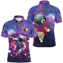 Load image into Gallery viewer, Blue And Purple Galaxy Astronaut Billiard Balls Jerseys For Men Custom 3D Funny Billiard Shirts TDM2024