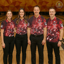 Load image into Gallery viewer, Funny Red Grim Reaper Galaxy Bowling Shirt For Women Custom Bowling Team Jersey Polo &amp; 1/4 Zip TDM6078