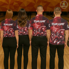 Load image into Gallery viewer, Funny Red Grim Reaper Galaxy Bowling Shirt For Women Custom Bowling Team Jersey Polo &amp; 1/4 Zip TDM6078