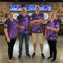 Load image into Gallery viewer, Purple Grim Reaper Dart Shirt With Pocket Option For Women Custom Darts Jersey TDM6083