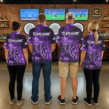Load image into Gallery viewer, Purple Grim Reaper Dart Shirt With Pocket Option For Women Custom Darts Jersey TDM6083