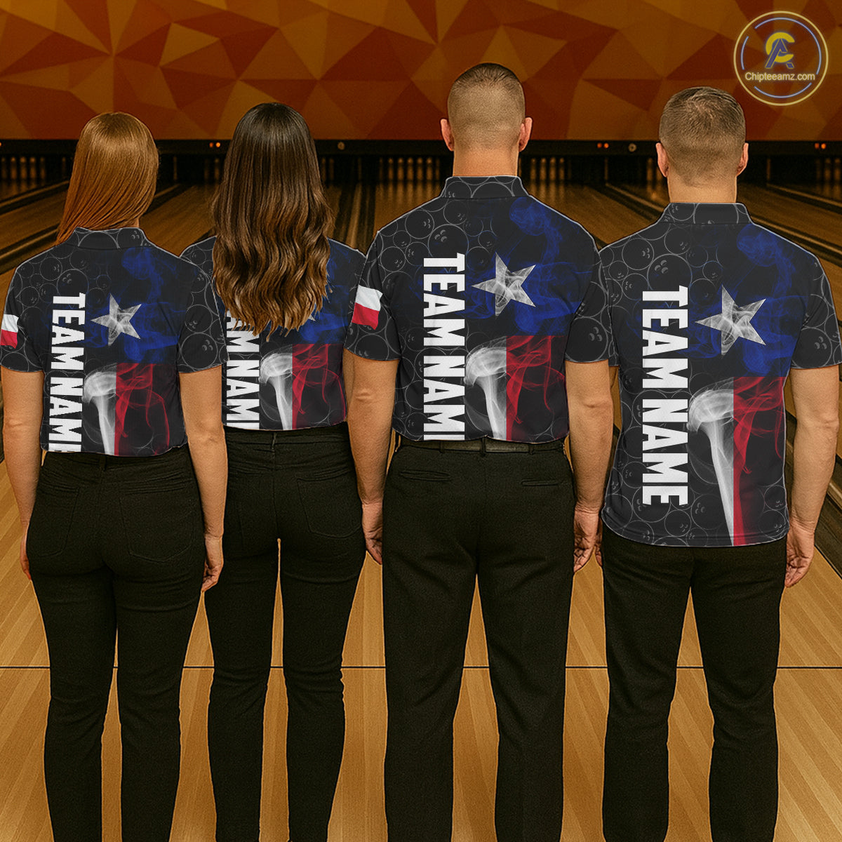 Personalized Texas Flag Smoke Bowling Shirt For Men, Patriotic Bowling Team Jersey Polo & 1/4 Zip TDM6088